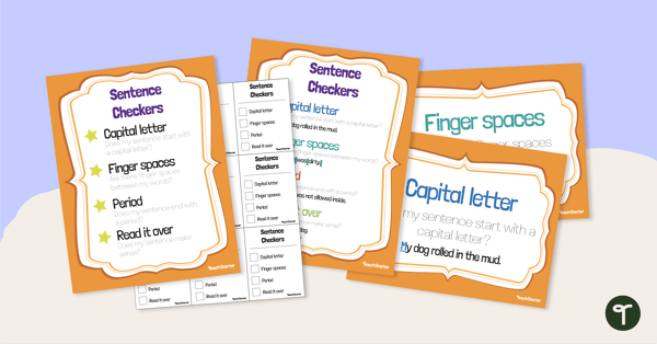 Go to Sentence Checker Posters and Checklist teaching resource