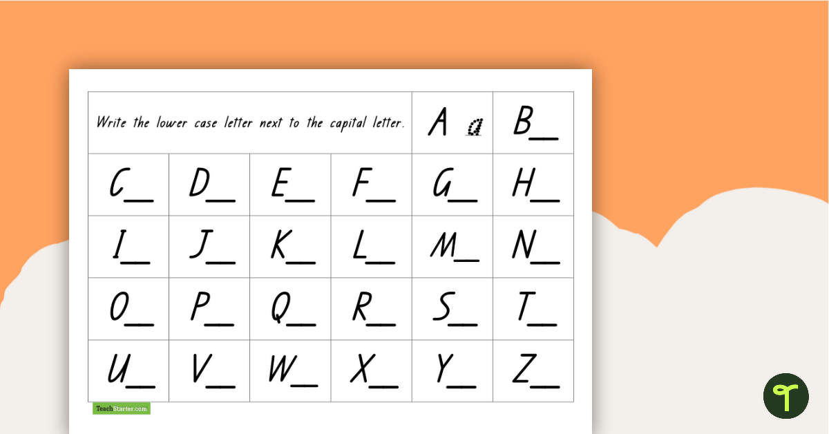 Writing Lower Case Letters teaching-resource