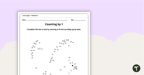 Go to Dot-to-Dot Drawing - Counting by 1 - Dove teaching resource