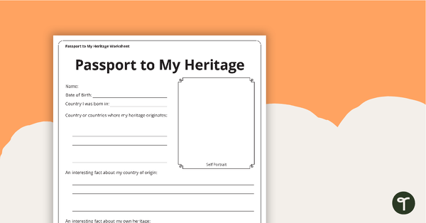 Go to Passport To My Heritage Worksheet teaching resource