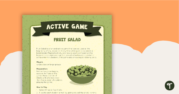 Go to Fruit Salad Active Game teaching resource