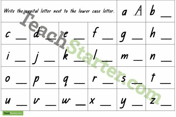 Writing Capital Letters teaching-resource