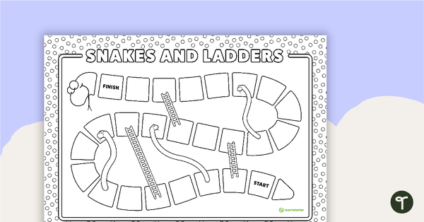 Go to Snakes and Ladders Game Board Template teaching resource