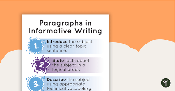 Go to Report Writing Paragraph Structure – Poster and Planning Template teaching resource