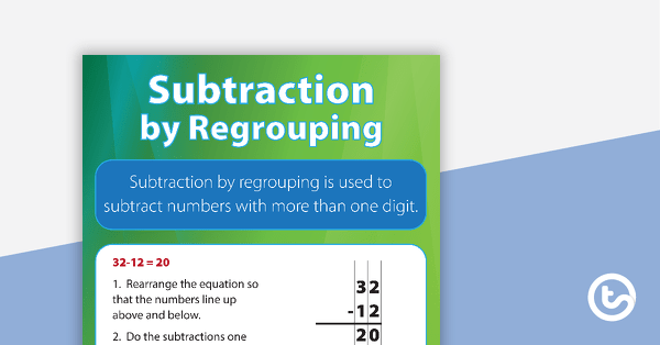 Go to Subtraction by Regrouping - Poster teaching resource