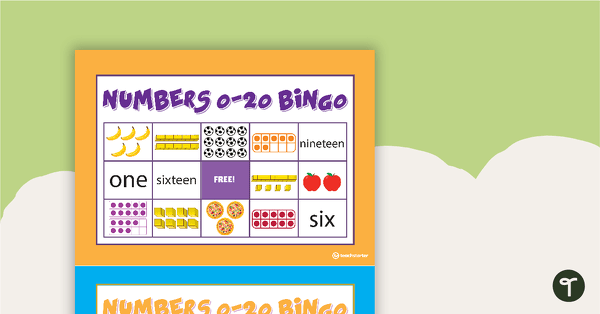 Go to Number Recognition BINGO (Numbers 0 — 20) teaching resource