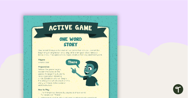 Go to One Word Story Active Game teaching resource