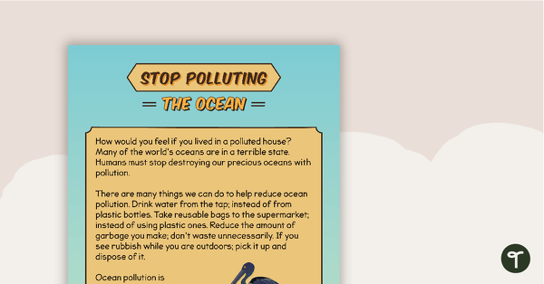 Go to Sequencing Activity - Stop Polluting The Ocean (Opinion Text) - Simplified Version teaching resource