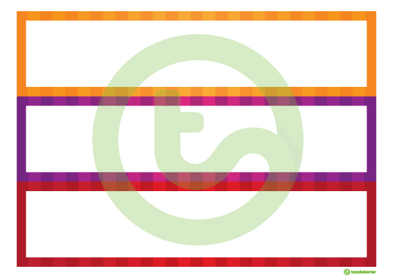 Stripes - Tray Labels teaching-resource