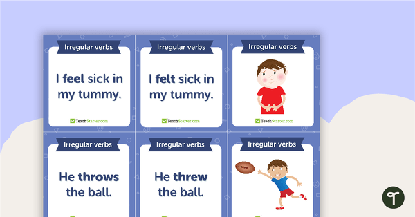 Go to Present and Past Tense Irregular Verbs Matchup Cards teaching resource