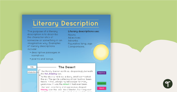 Go to Literary Description Text Type Poster With Annotations teaching resource