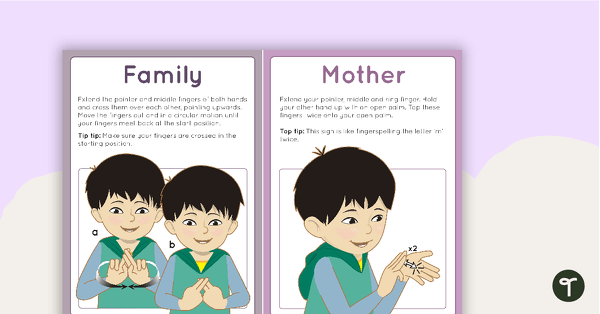 Go to Auslan Family Role Flashcards - Southern Dialect teaching resource