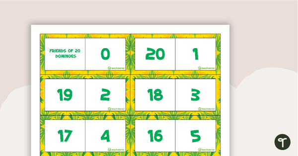 Go to Combinations of 20 - Dominoes teaching resource