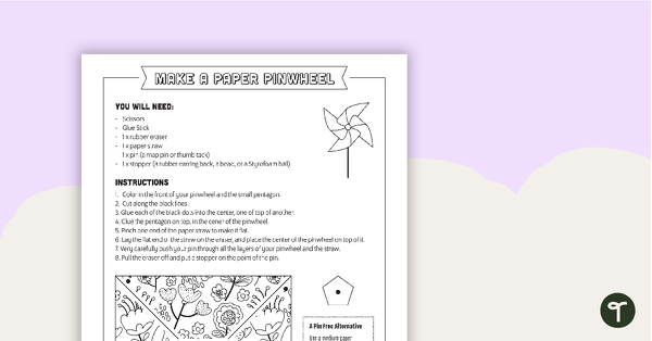 Go to Mindful Coloring and Breathing – Pinwheel Activity teaching resource