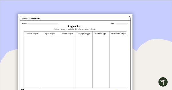 Go to Identifying and Naming Angles – Cut-and-Paste Worksheet teaching resource