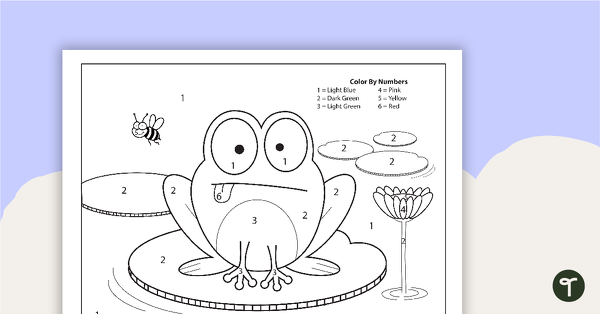 Go to Frog in a Pond - Color by Numbers teaching resource