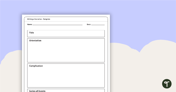 Go to Writing a Narrative – Template teaching resource