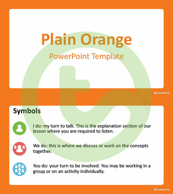 Plain Orange - PowerPoint Template teaching-resource