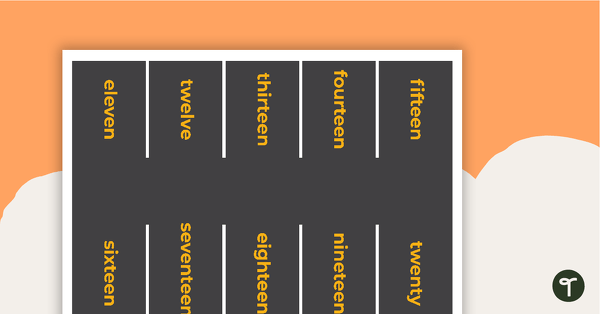 Go to 1 to 20 Car Park Number Match teaching resource