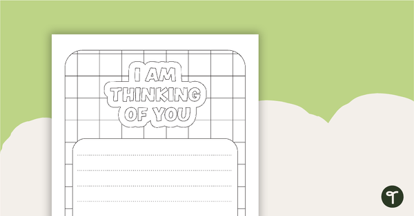 Go to I Am Thinking Of You - Greeting Card and Letter Template teaching resource