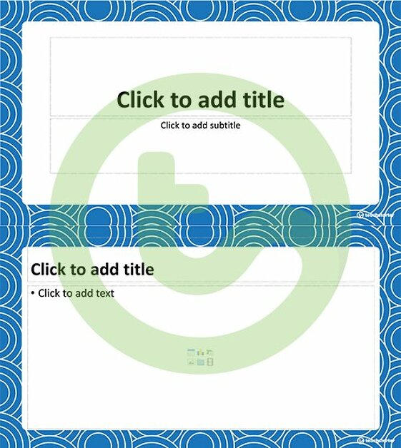 Abstract Blue Circles - PowerPoint Template teaching-resource