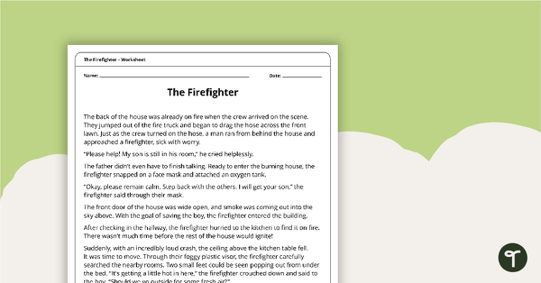 Go to The Firefighter Story – International Women's Day teaching resource