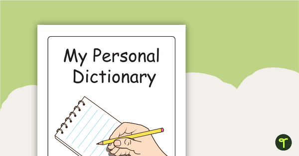 Go to My Personal Dictionary Template - Colour teaching resource