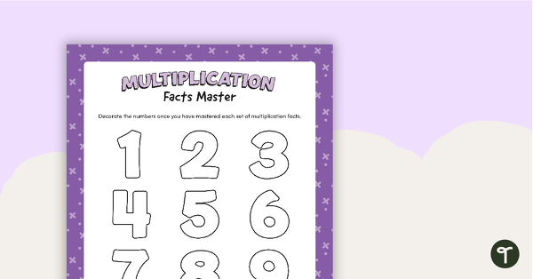 Go to Multiplication Facts Master teaching resource