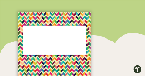 Go to Bright Chevron - Diary Cover teaching resource