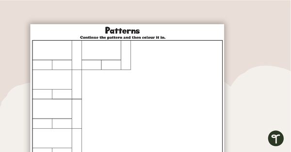 Go to Pattern Worksheet - Rectangles teaching resource