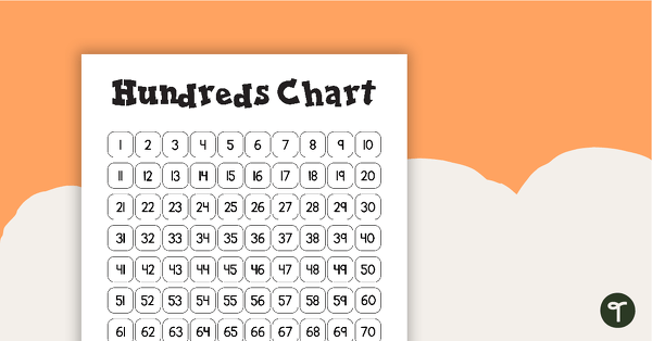 Go to Hundreds Chart - Black and White Version teaching resource