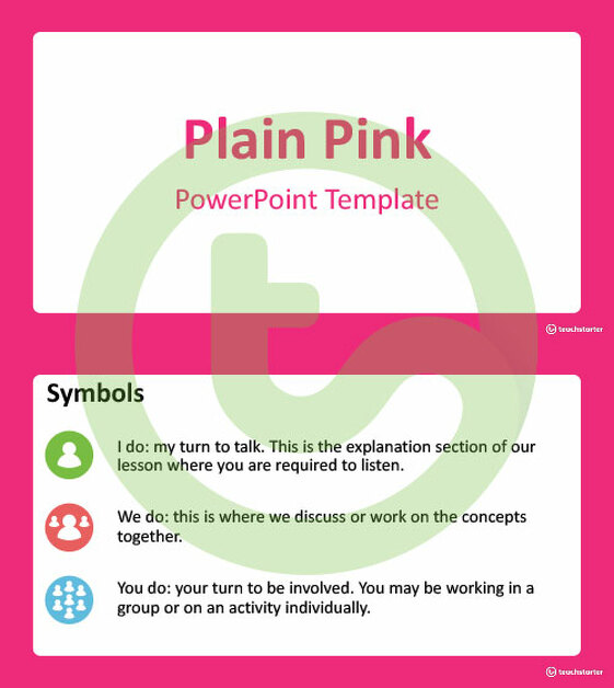 Plain Pink - PowerPoint Template teaching-resource