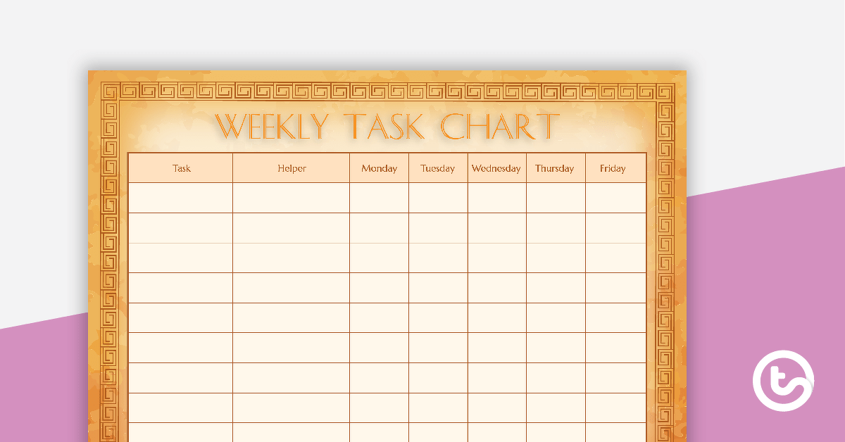 Ancient Rome - Weekly Task Chart teaching-resource