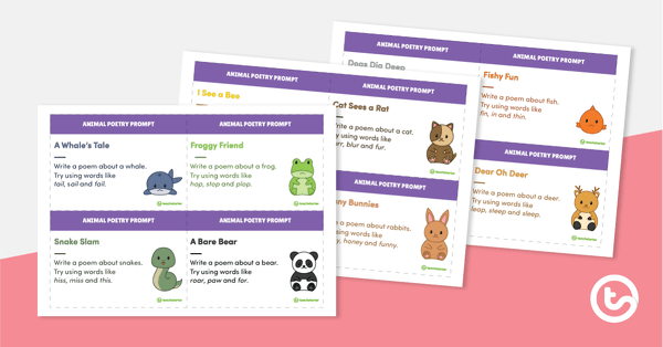 Go to Animal Poetry Task Cards teaching resource