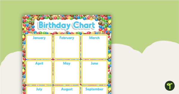 Go to Chocolate Buttons  - Happy Birthday Chart teaching resource