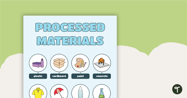 Go to Processed Materials Poster teaching resource