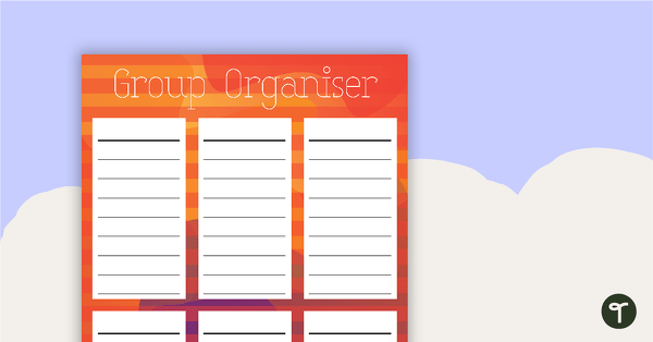 Go to Groups Organiser Chart - Watercolour teaching resource