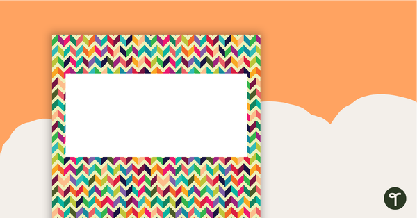 Go to Bright Chevron - Diary Cover teaching resource