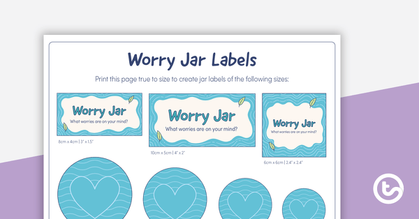 Go to Worry Jar – Cut and Assemble Kit teaching resource