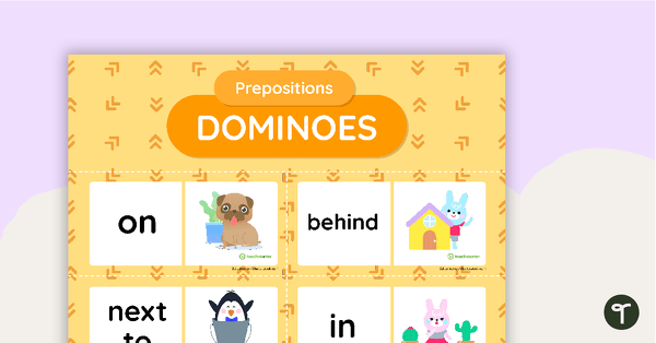 Go to Prepositions Dominoes teaching resource