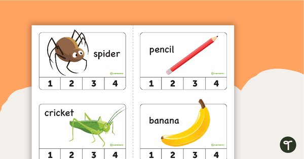 Syllable Peg Cards teaching-resource