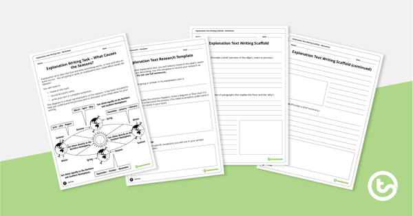 Go to Explanation Text Writing Task – What Causes the Seasons? teaching resource