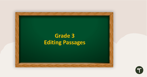 Go to 3rd Grade Revising and Editing Passages teaching resource