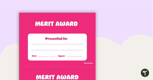 Go to Plain Pink - Award Certificate teaching resource