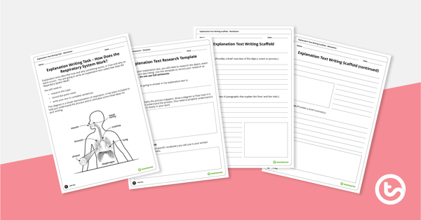 Go to Explanation Text Writing Task – How Does the Respiratory System Work? teaching resource