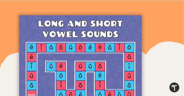 Go to Long and Short Vowel Sounds Board Game teaching resource