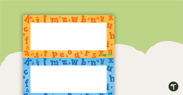 Go to Letters Word Wall Template teaching resource