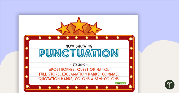 Go to Punctuation Movie Show Reel teaching resource