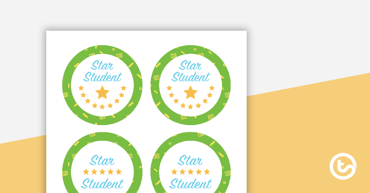 Calculator Pattern - Star Student Badges teaching-resource