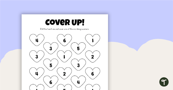 Go to Cover Up! — Subitizing Numbers Game teaching resource